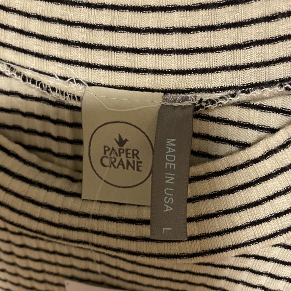 Paper Crane NWT striped dress size L - Picture 4 of 10